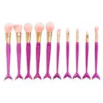 Kit com 10 pincéis Sereia - Rosa - W.L