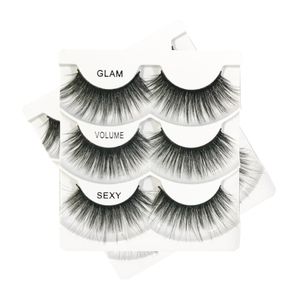 Cílios postiços 6D com 3 pares C19-0827 - Miss Frandy