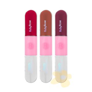 Duo Batom Líquido + Gloss Incolor | Ruby Rose