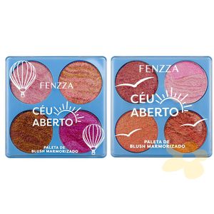 Paleta de Blush Marmorizado - Céu Aberto - Fenzza