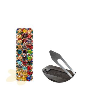 Presilha TicTac strass colorido - Importado
