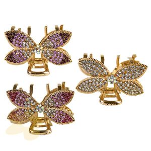 Presilha de cabelo em strass - Borboleta - Importada
