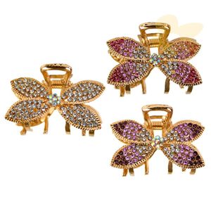 Presilha de cabelo em strass - Borboleta - Importada
