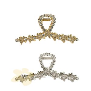Piranha grande para cabelo flor com strass - Importada