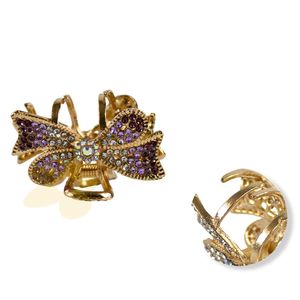 Presilha de cabelo em strass - Laço - Importado