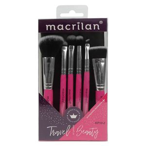 Kit com 6 Pincéis | Travel Beauty | Macrilan