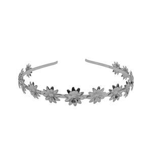 Tiara para cabelos - margaridas em metal - Importada