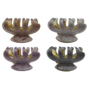 Piranha média para cabelos - textura com brilho - Importado