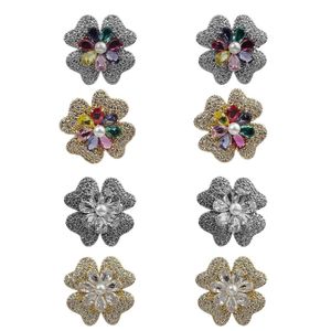0301-2 - Brinco flor com zircônia - Importado