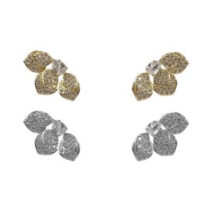 Brinco Meia Flor Cravejada - Importado